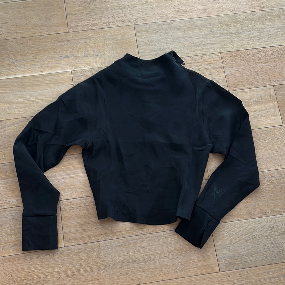 Anine Bing Silk black top, dolman sleeves